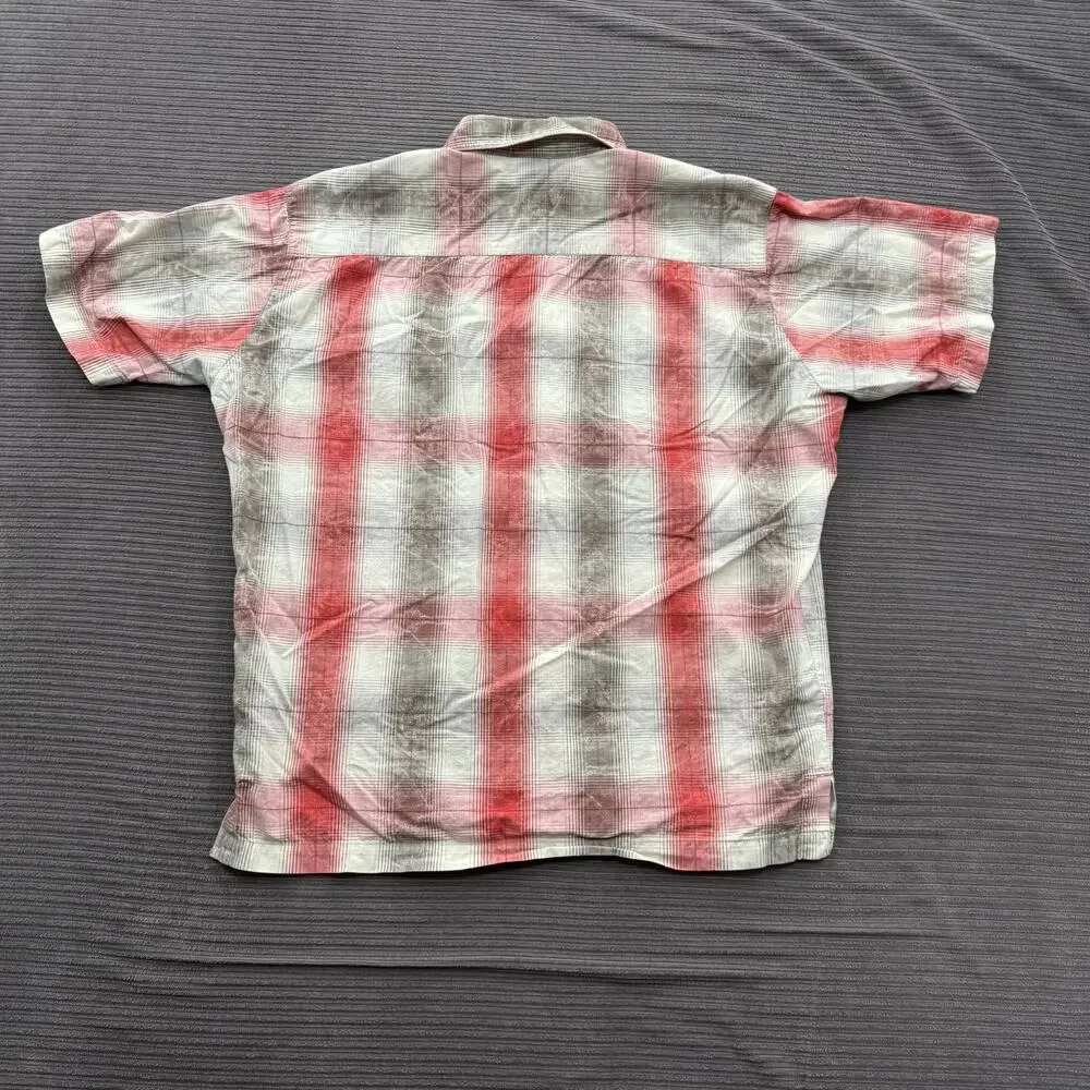 Mountain Hard Wear Shirt Mens Medium Red Plaid Short Sleeve Button Up‎ Outdoor
